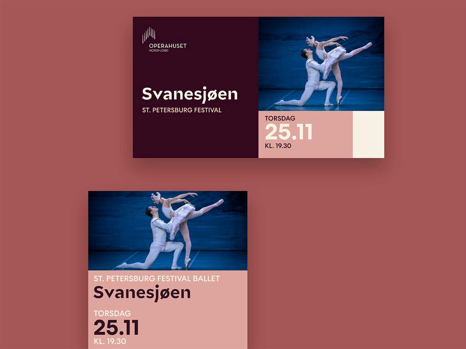 Reklameplakater mockup for Svanesjøen.